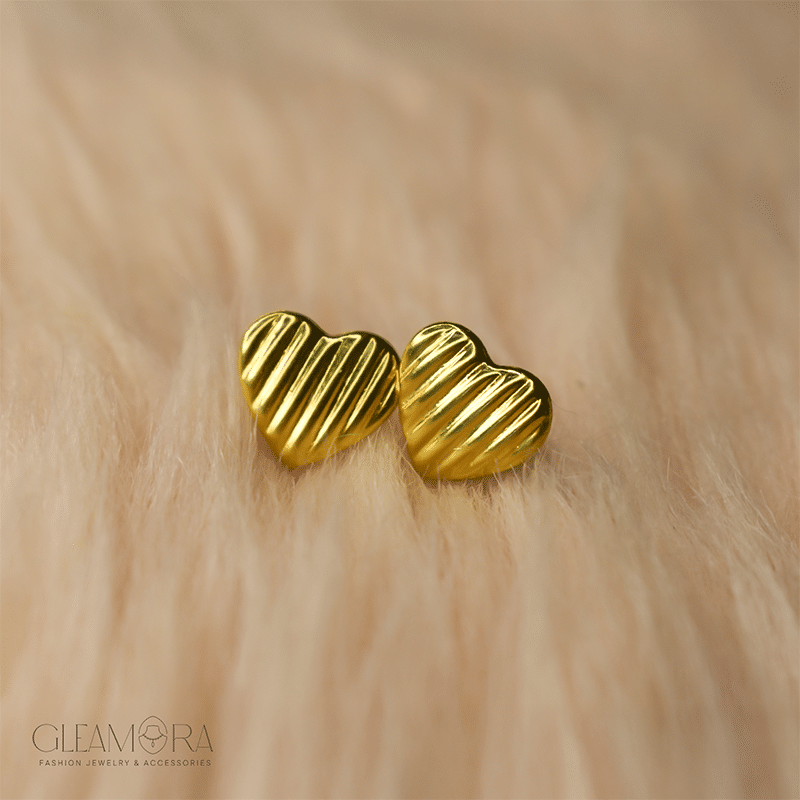 Timeless Elegance Heart Stud Earrings