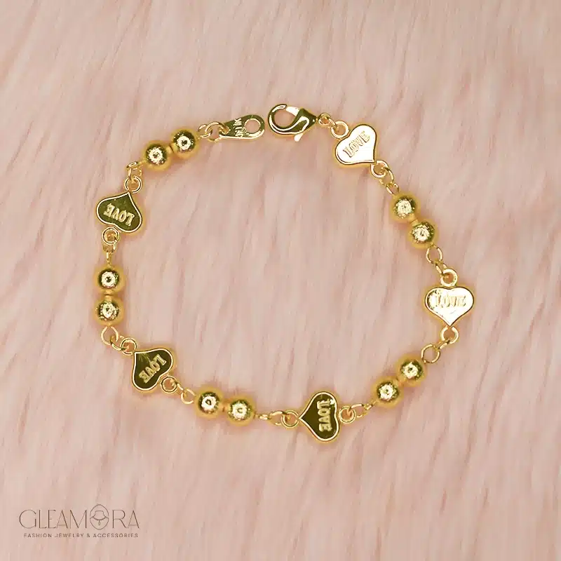 Love Heart Beaded Bracelet
