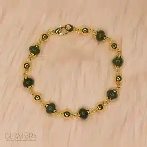 Green Bead Accents Bracelet