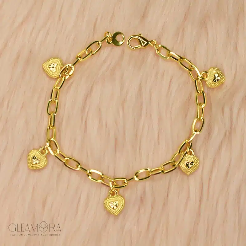 Multiple Heart Charms Bracelet