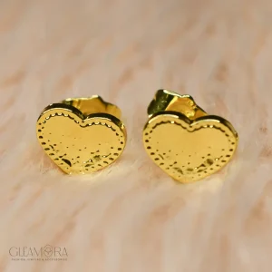 Charming Heart-Shaped Stud Earrings